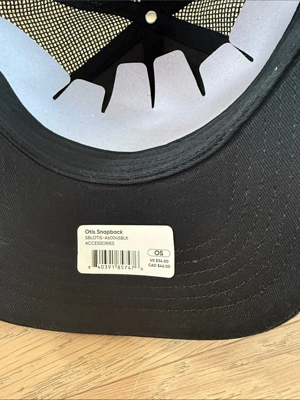 Jetty Black Men's Mesh Back Cap
